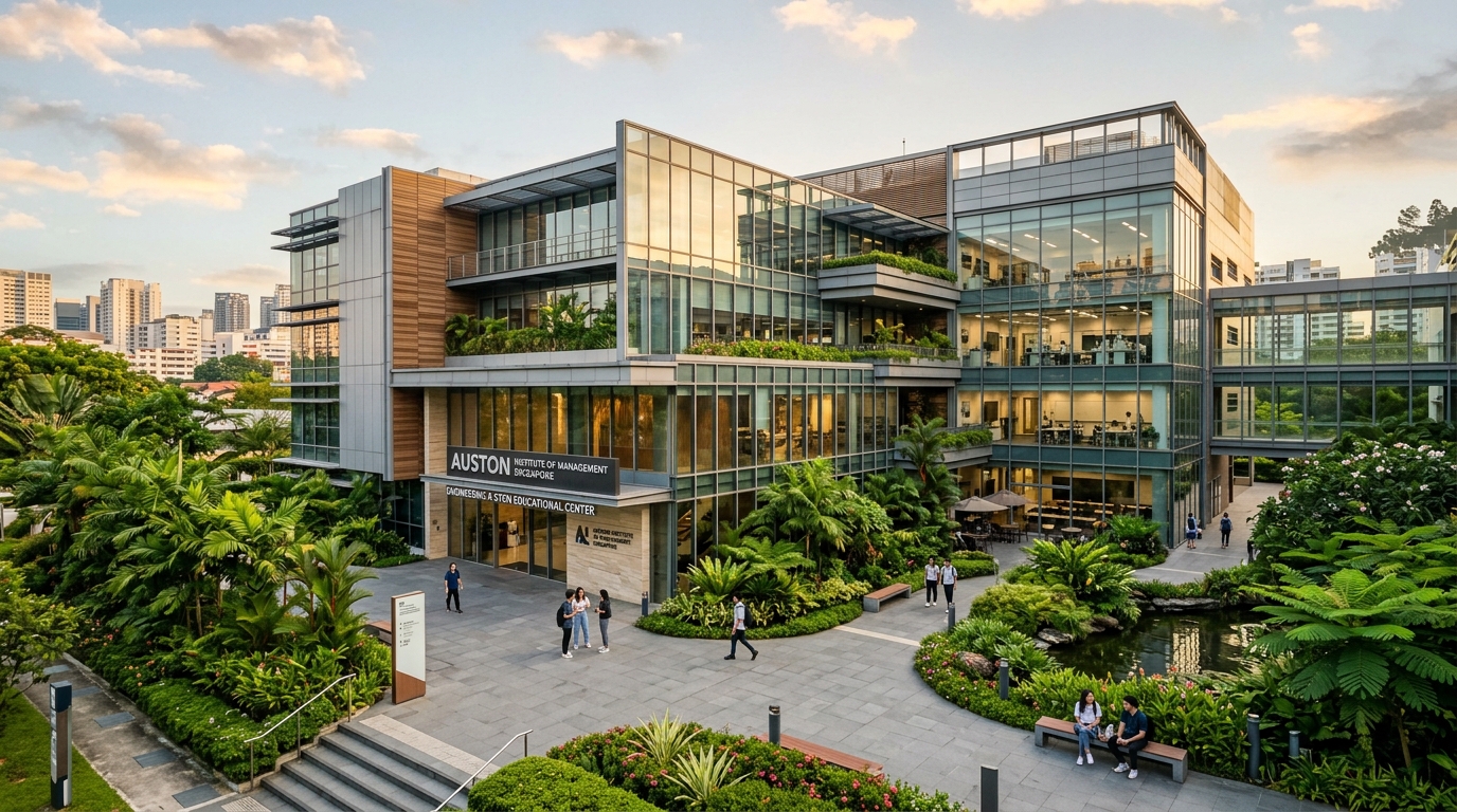 Mechatronics engineering professional working at an advanced technology hub in Singapore