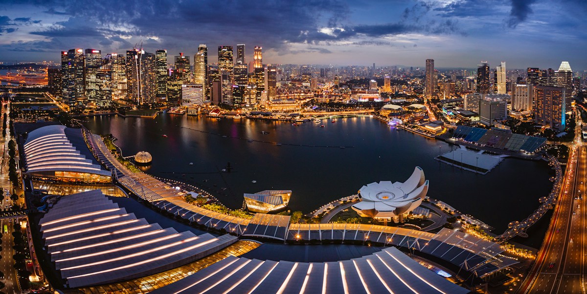 Marina Bay central business district in Singapore